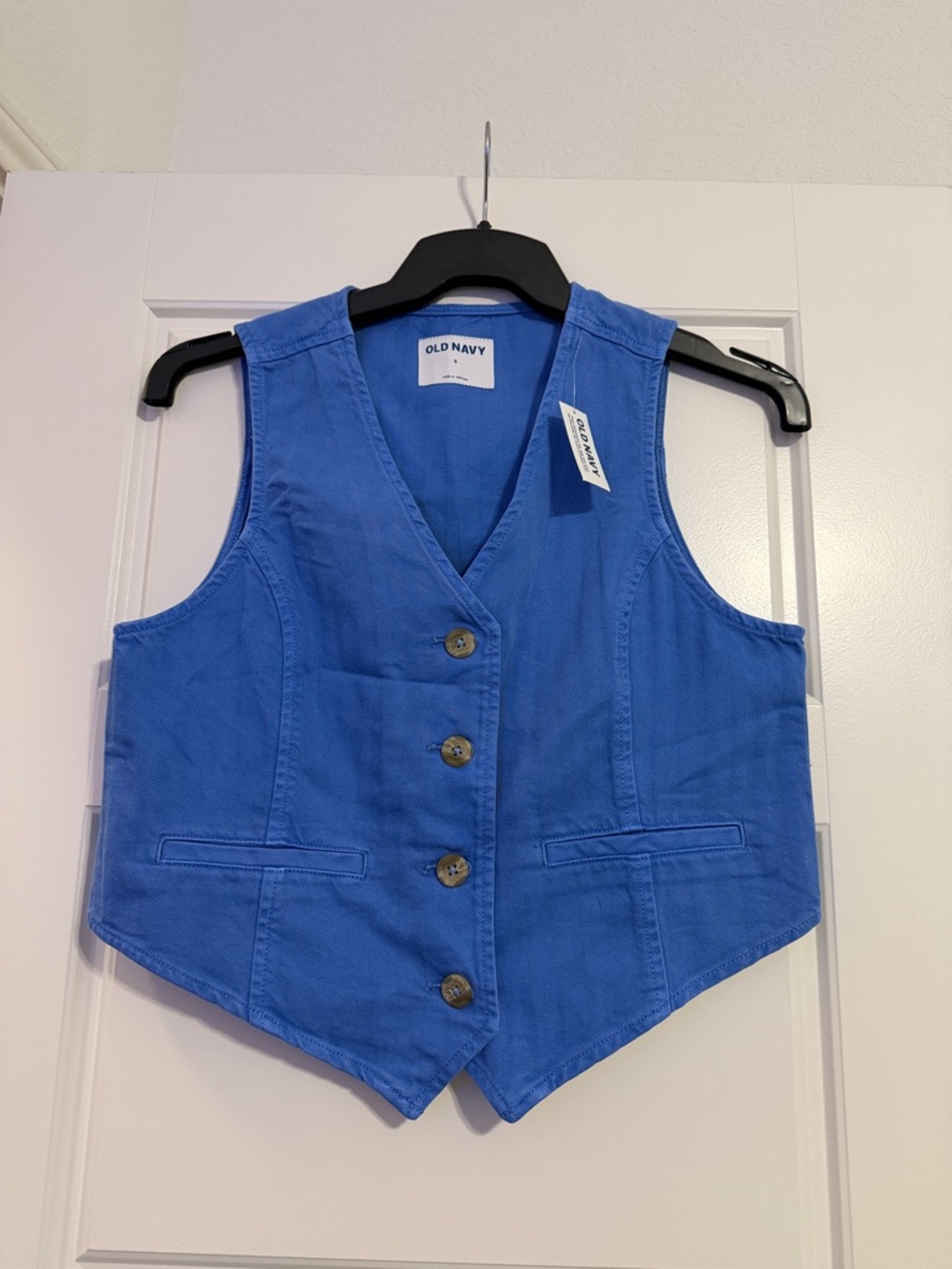 Old Navy Bright Blue Button-Front Vest